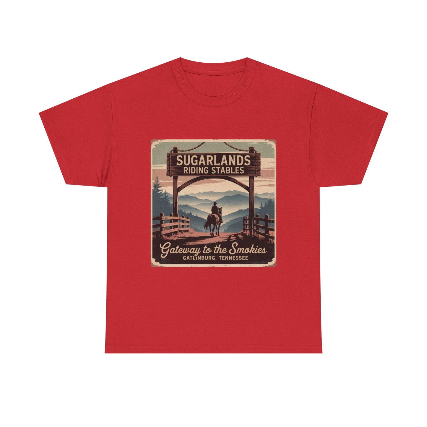 Sugarlands Riding Stables T-Shirt – Gateway to the Smokies Gatlinburg Tennessee Horseback Tee