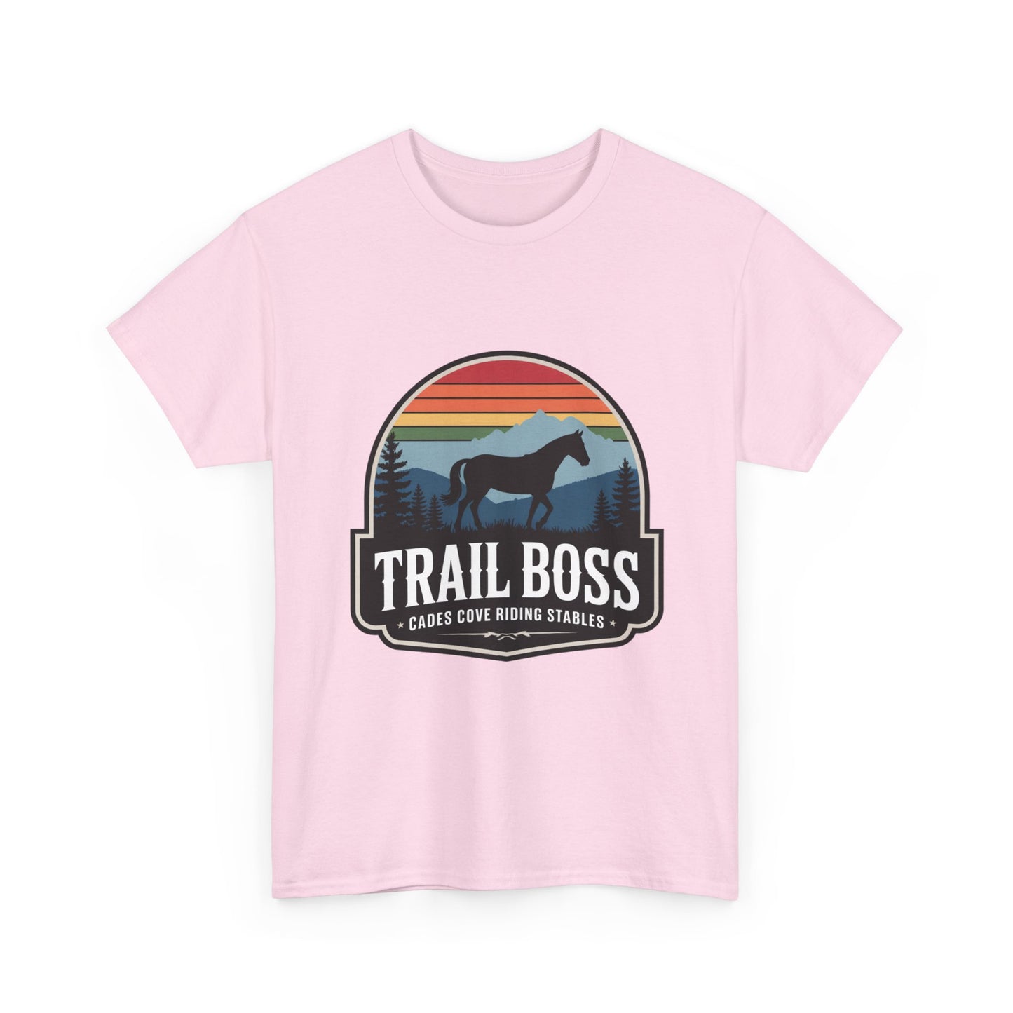 Trail Boss Cades Cove Riding Stables Shirt – Vintage Horseback Riding Smoky Mountains Tee