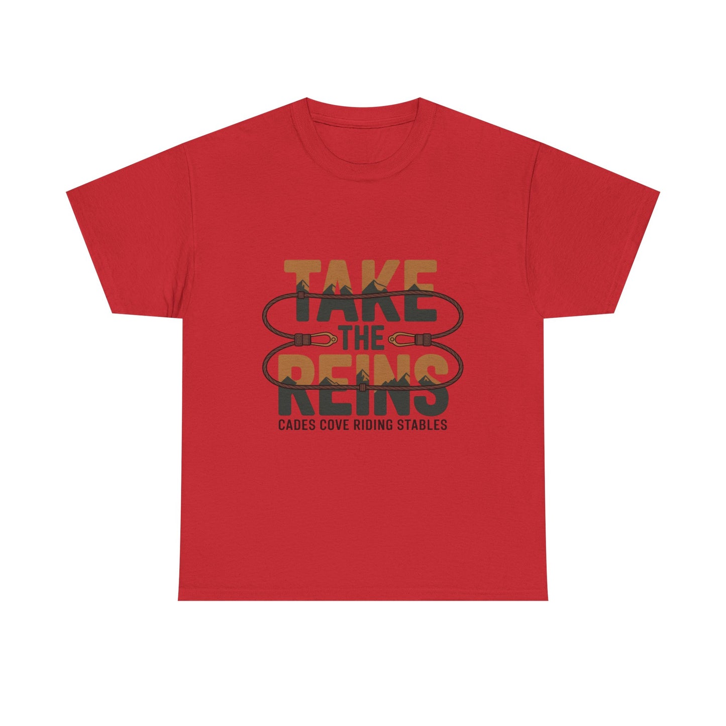 Take the Reins T-Shirt – Cades Cove Riding Stables Smoky Mountains Horseback Riding Tee