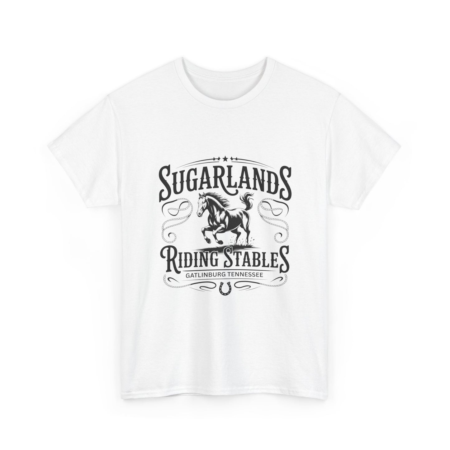 Sugarlands Riding Stables T-Shirt – Western Horse Design Gatlinburg Tennessee