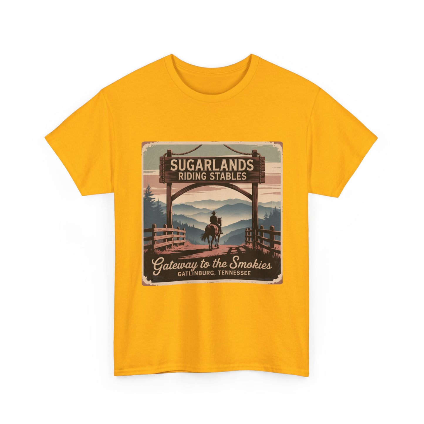 Sugarlands Riding Stables T-Shirt – Gateway to the Smokies Gatlinburg Tennessee Horseback Tee
