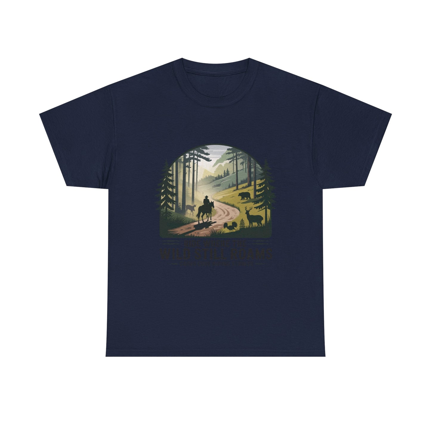 Where the Wild Still Roams T-Shirt – Cades Cove Riding Stables Smoky Mountains Wildlife Tee