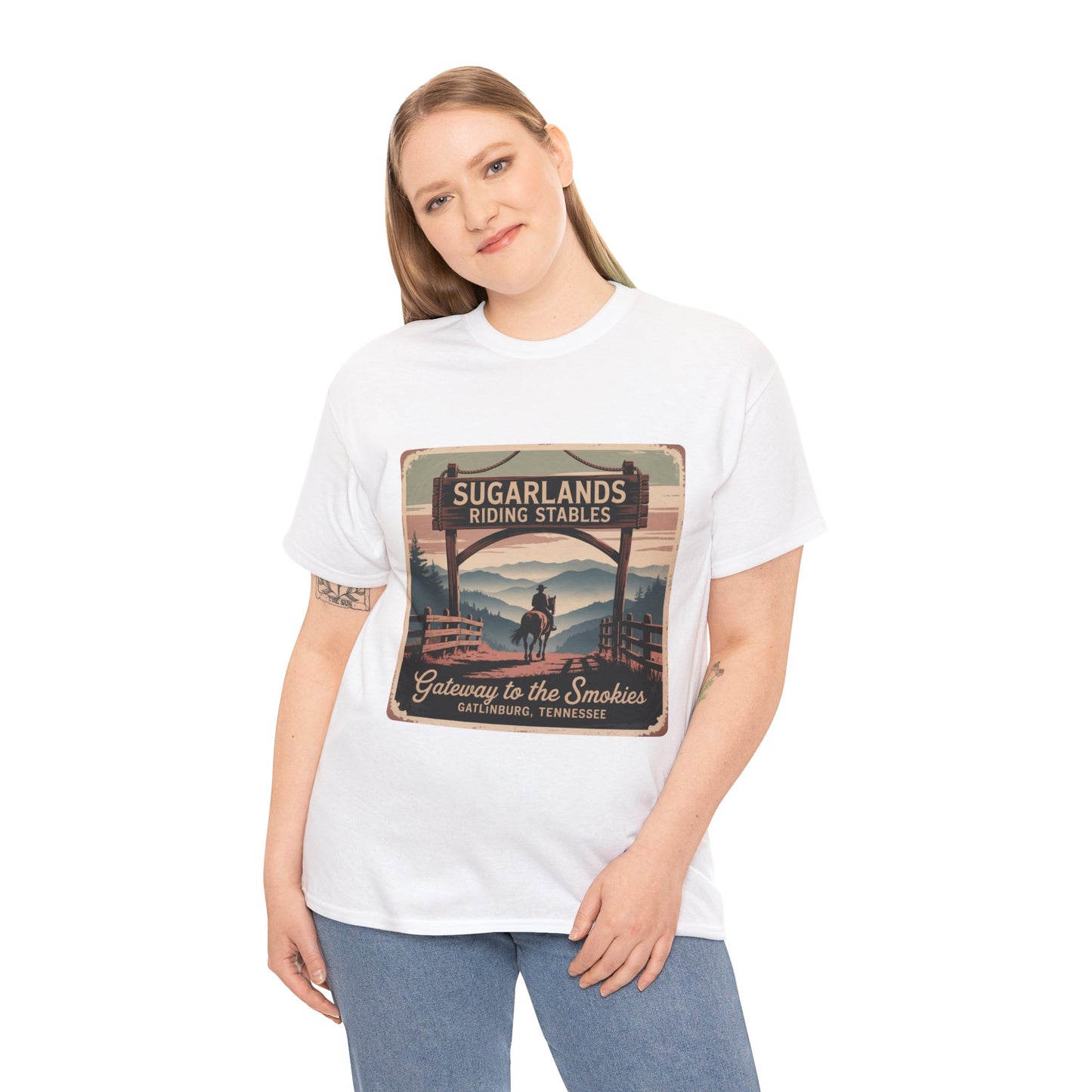 Gateway to the Smokies T-Shirt – Sugarlands Riding Stables Gatlinburg Tennessee Horseback Tee