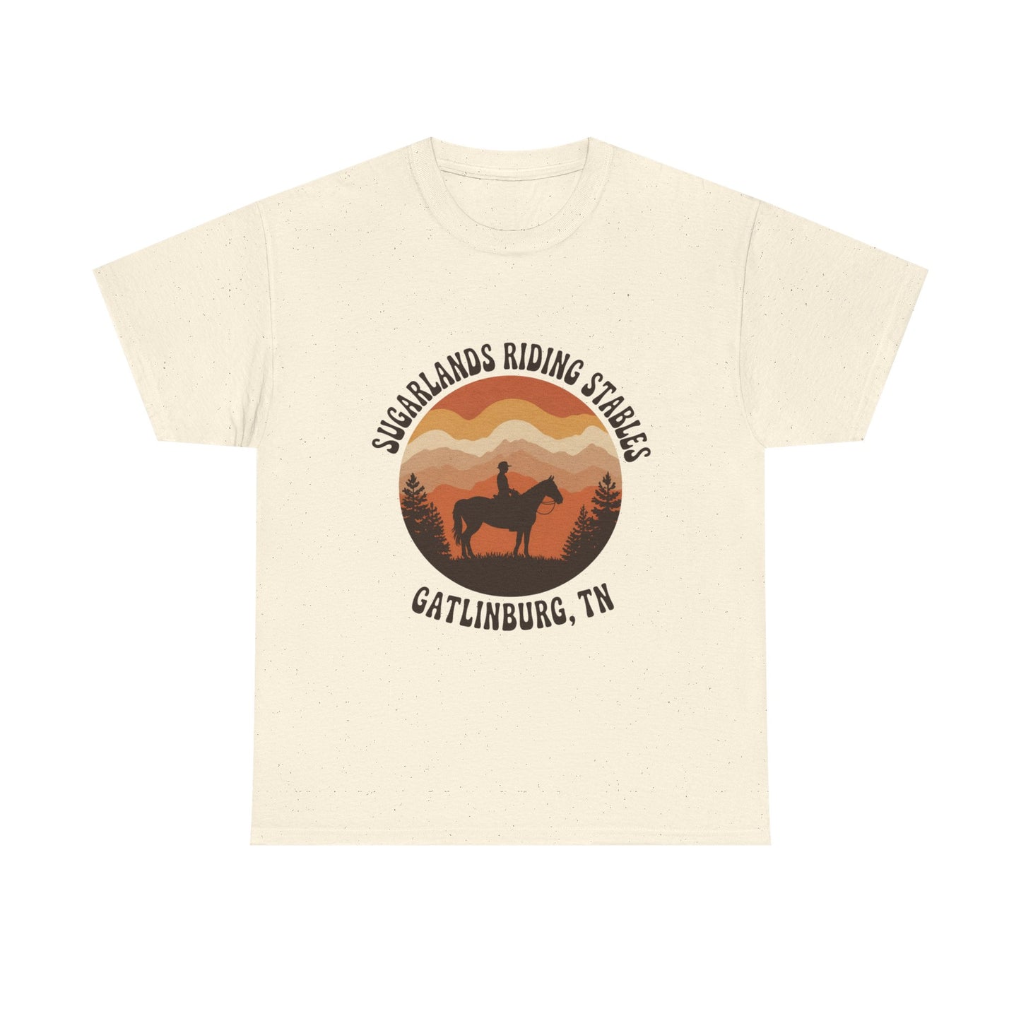 Sugarlands Riding Stables T-Shirt – Gatlinburg Tennessee Sunset Smoky Mountains Tee