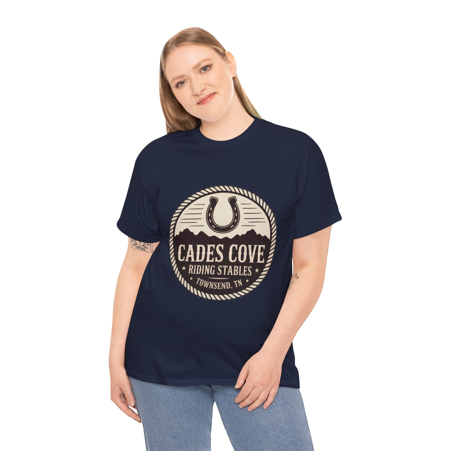 Cades Cove Riding Stables Townsend TN T-Shirt – Smoky Mountains Western Logo Tee