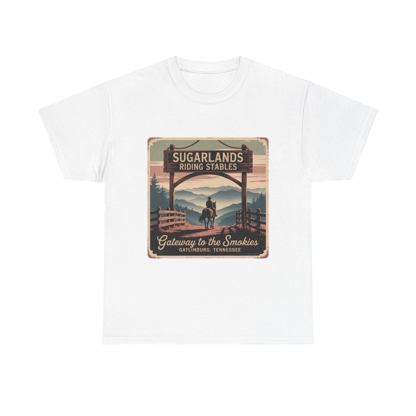 Gateway to the Smokies T-Shirt – Sugarlands Riding Stables Gatlinburg Tennessee Horseback Tee