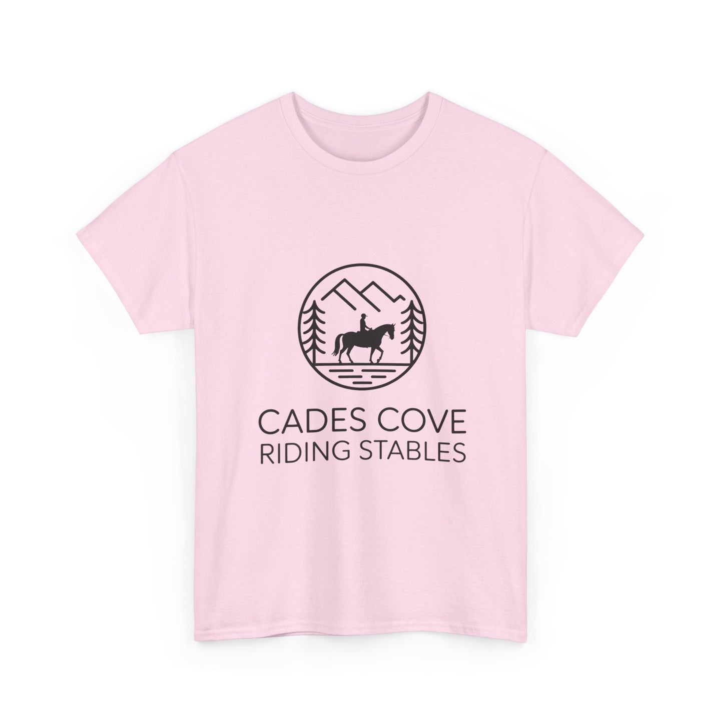 Cades Cove Riding Stables Circle Emblem T-Shirt – Smoky Mountains Western Trail Ride Tee