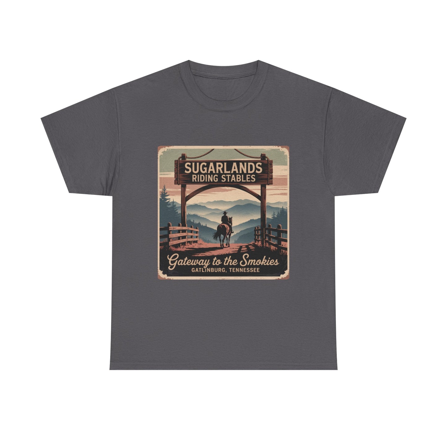 Sugarlands Riding Stables T-Shirt – Gateway to the Smokies Gatlinburg Tennessee Horseback Tee