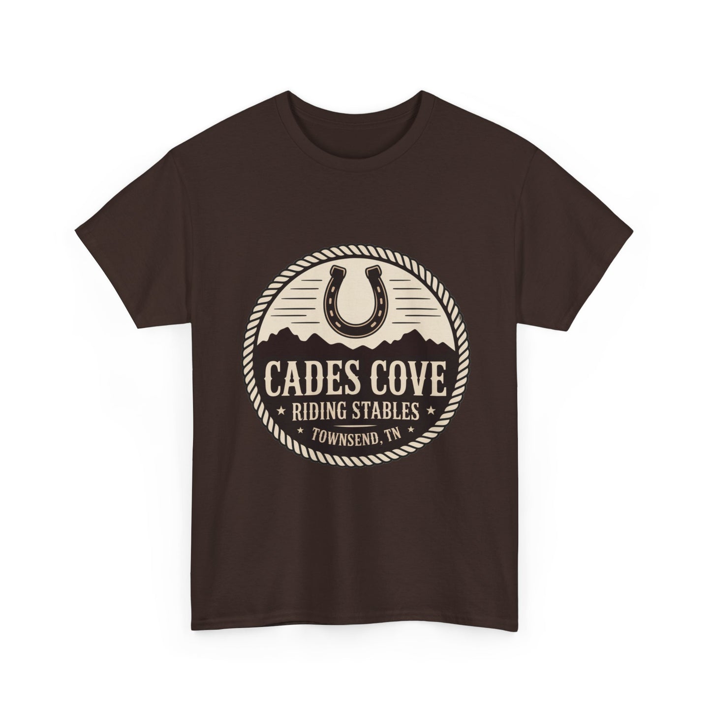 Cades Cove Riding Stables Townsend TN T-Shirt – Smoky Mountains Western Logo Tee