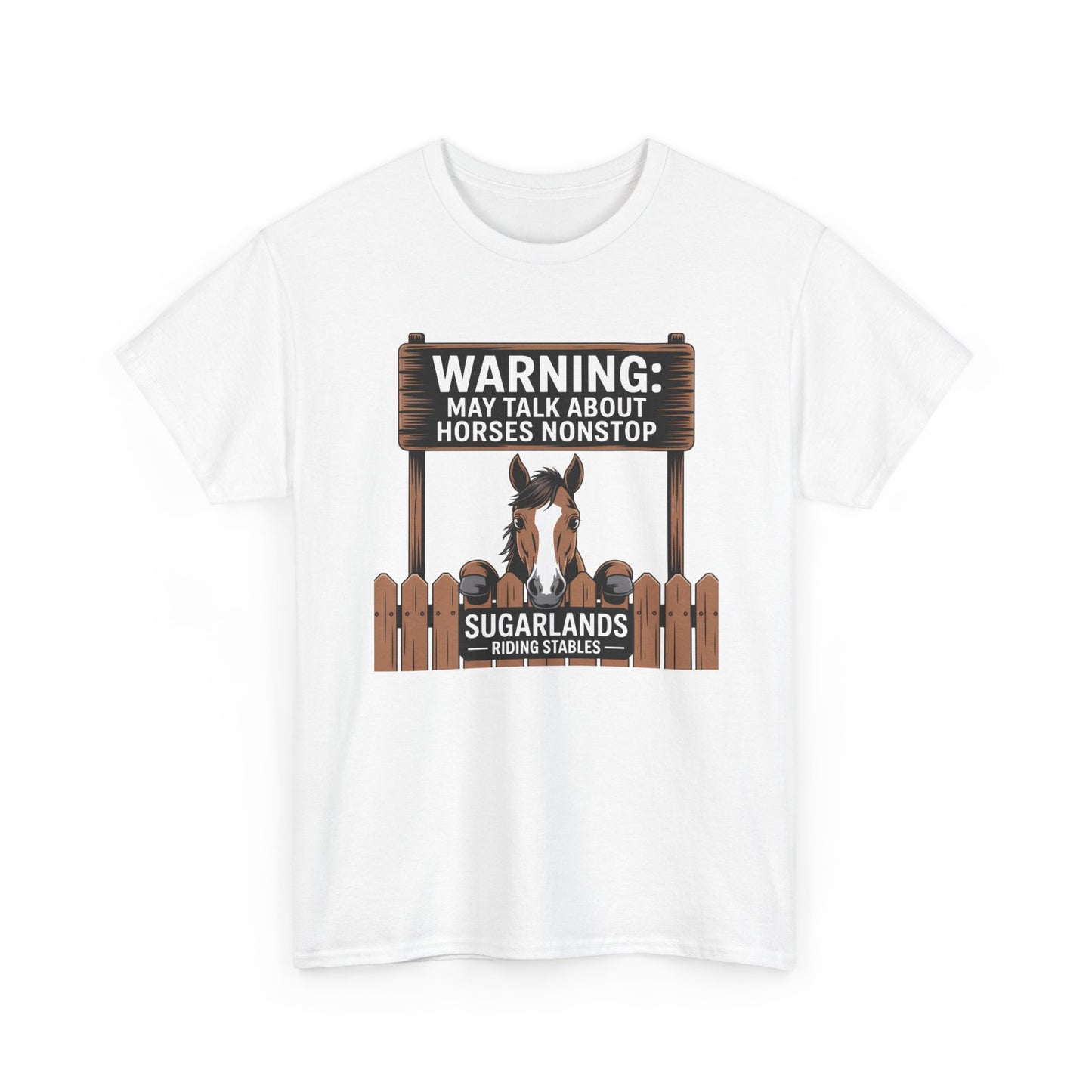 Horse Lover T‑Shirt — "Warning: May Talk About Horses Nonstop" Graphic Tee