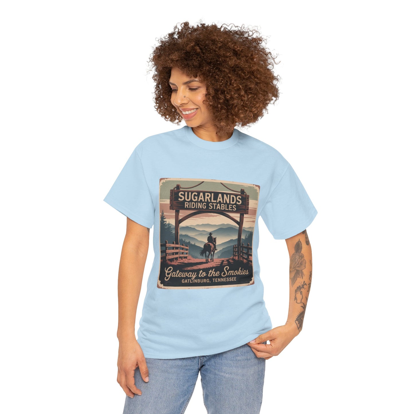 Sugarlands Riding Stables T-Shirt – Gateway to the Smokies Gatlinburg Tennessee Horseback Tee
