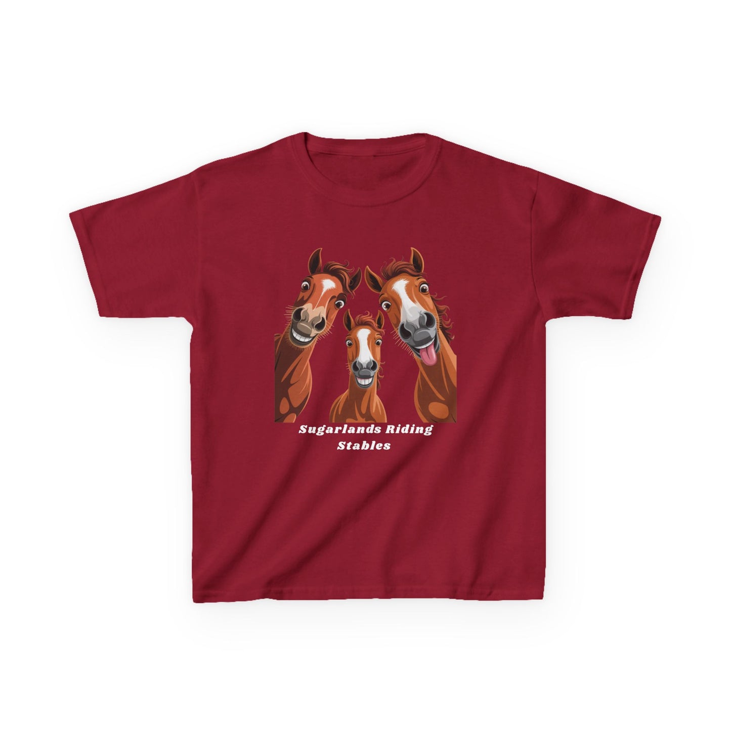 Happy Herd Trio Shirt – Funny Horse Faces Sugarlands Riding Stables Design