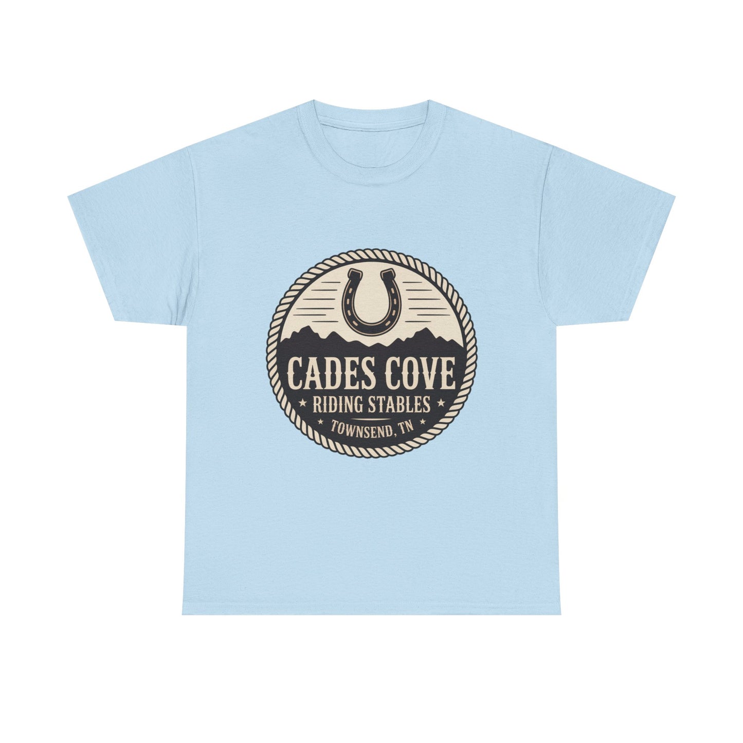 Cades Cove Riding Stables Townsend TN T-Shirt – Smoky Mountains Western Logo Tee