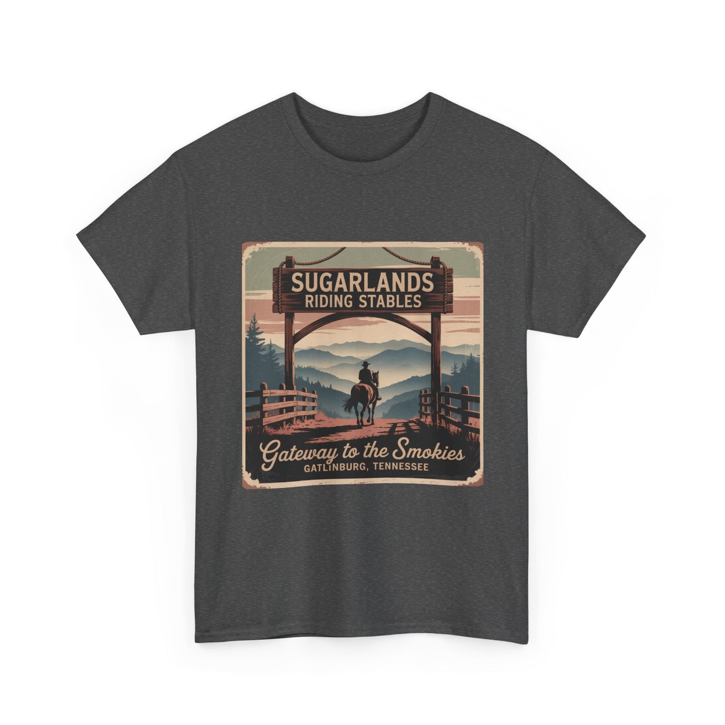 Sugarlands Riding Stables T-Shirt – Gateway to the Smokies Gatlinburg Tennessee Horseback Tee