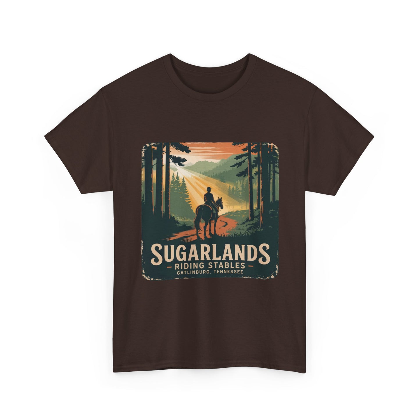 Sugarlands Riding Stables T-Shirt – Gatlinburg Tennessee Scenic Smoky Mountains Trail Tee