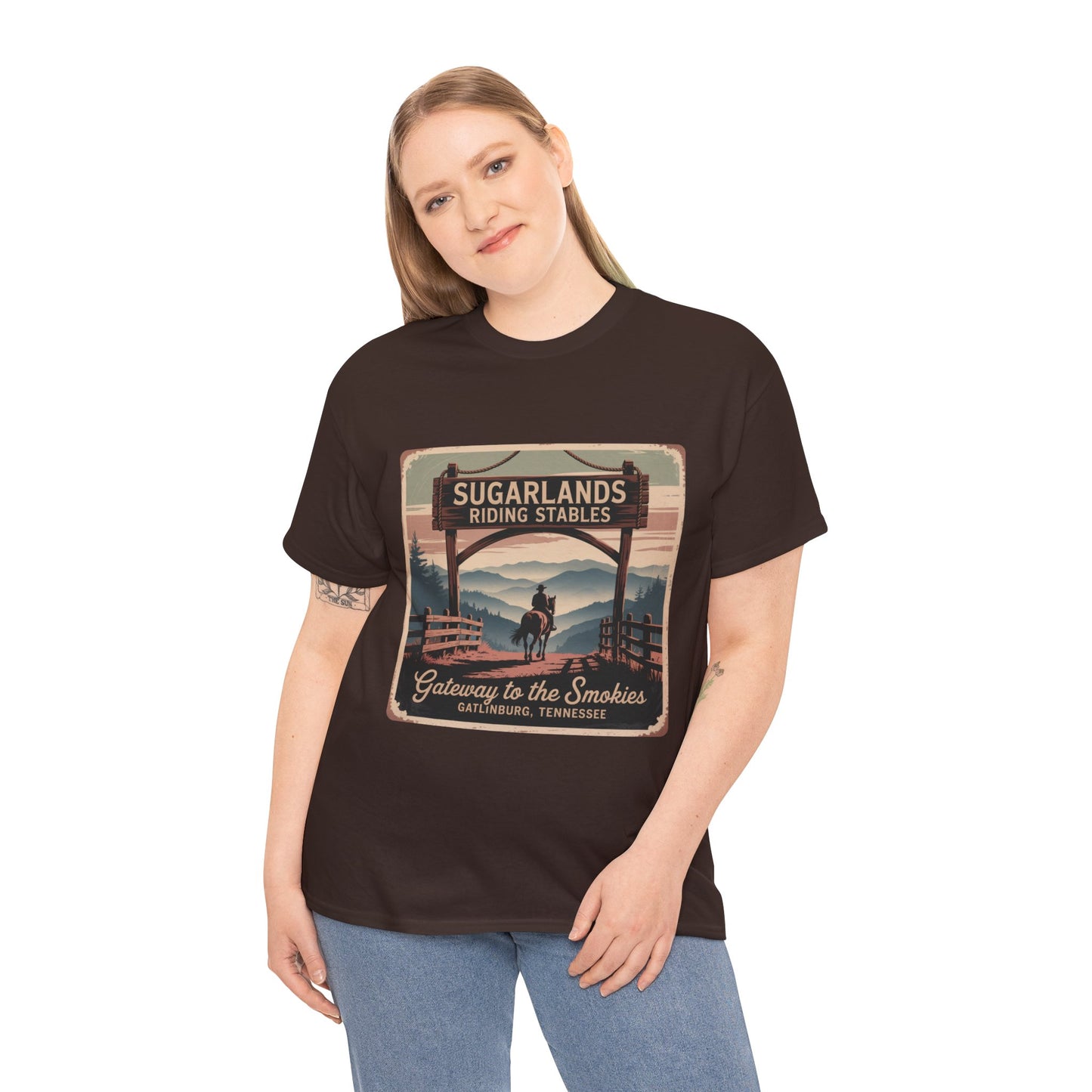 Gateway to the Smokies T-Shirt – Sugarlands Riding Stables Gatlinburg Tennessee Horseback Tee