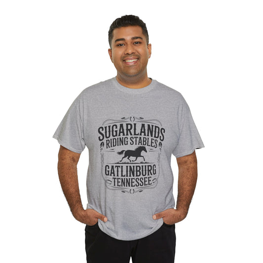 Sugarlands Riding Stables T-Shirt – Gatlinburg Tennessee Horseshoe Western Logo Tee