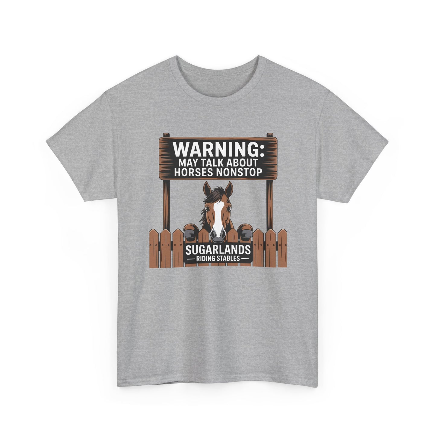 Horse Lover T‑Shirt — "Warning: May Talk About Horses Nonstop" Graphic Tee