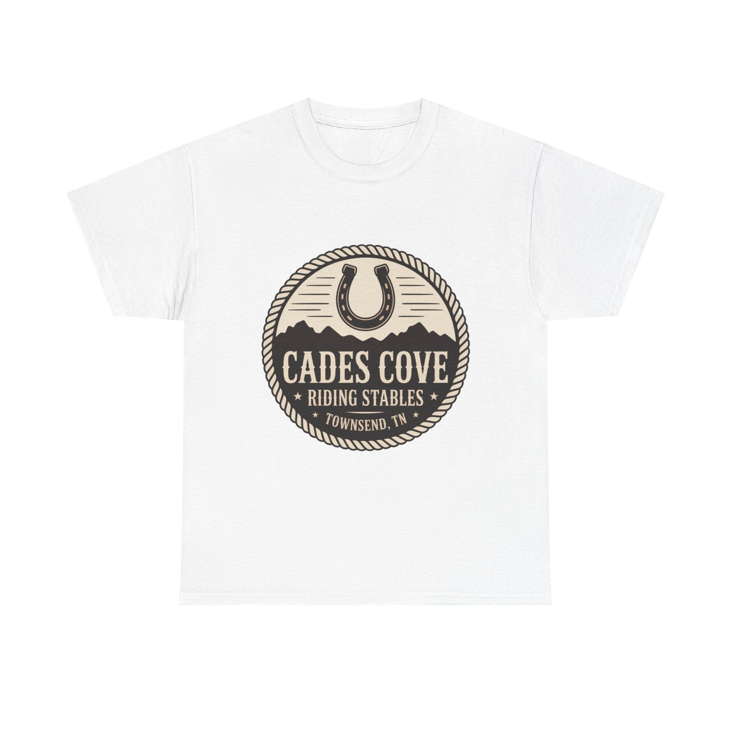 Cades Cove Riding Stables Townsend TN T-Shirt – Smoky Mountains Western Logo Tee
