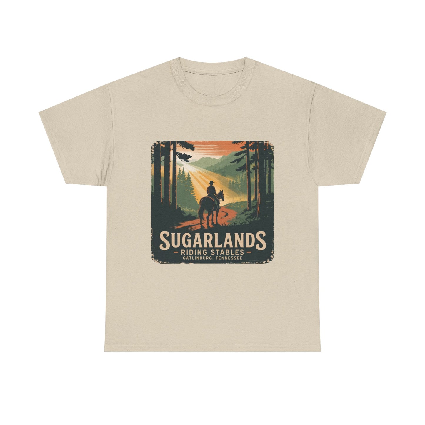 Sugarlands Riding Stables T-Shirt – Gatlinburg Tennessee Scenic Smoky Mountains Trail Tee