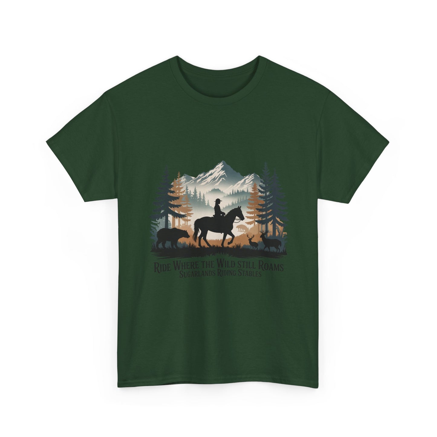 Ride Where the Wild Still Roams T-Shirt – Sugarlands Riding Stables Gatlinburg Tennessee Wildlife Tee