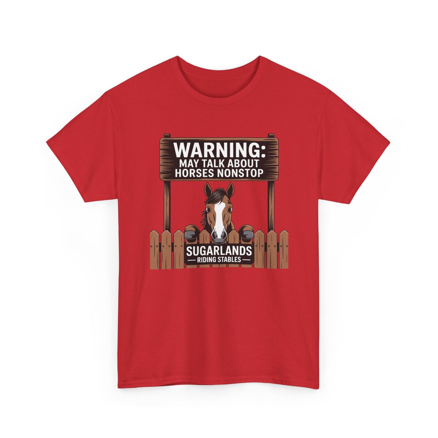 Horse Lover T‑Shirt — "Warning: May Talk About Horses Nonstop" Graphic Tee