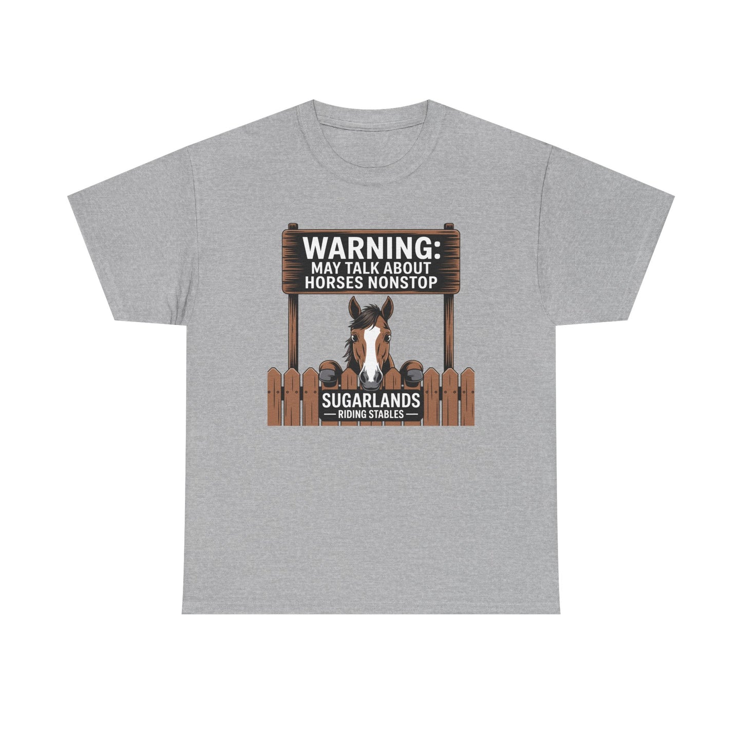 Horse Lover T‑Shirt — "Warning: May Talk About Horses Nonstop" Graphic Tee