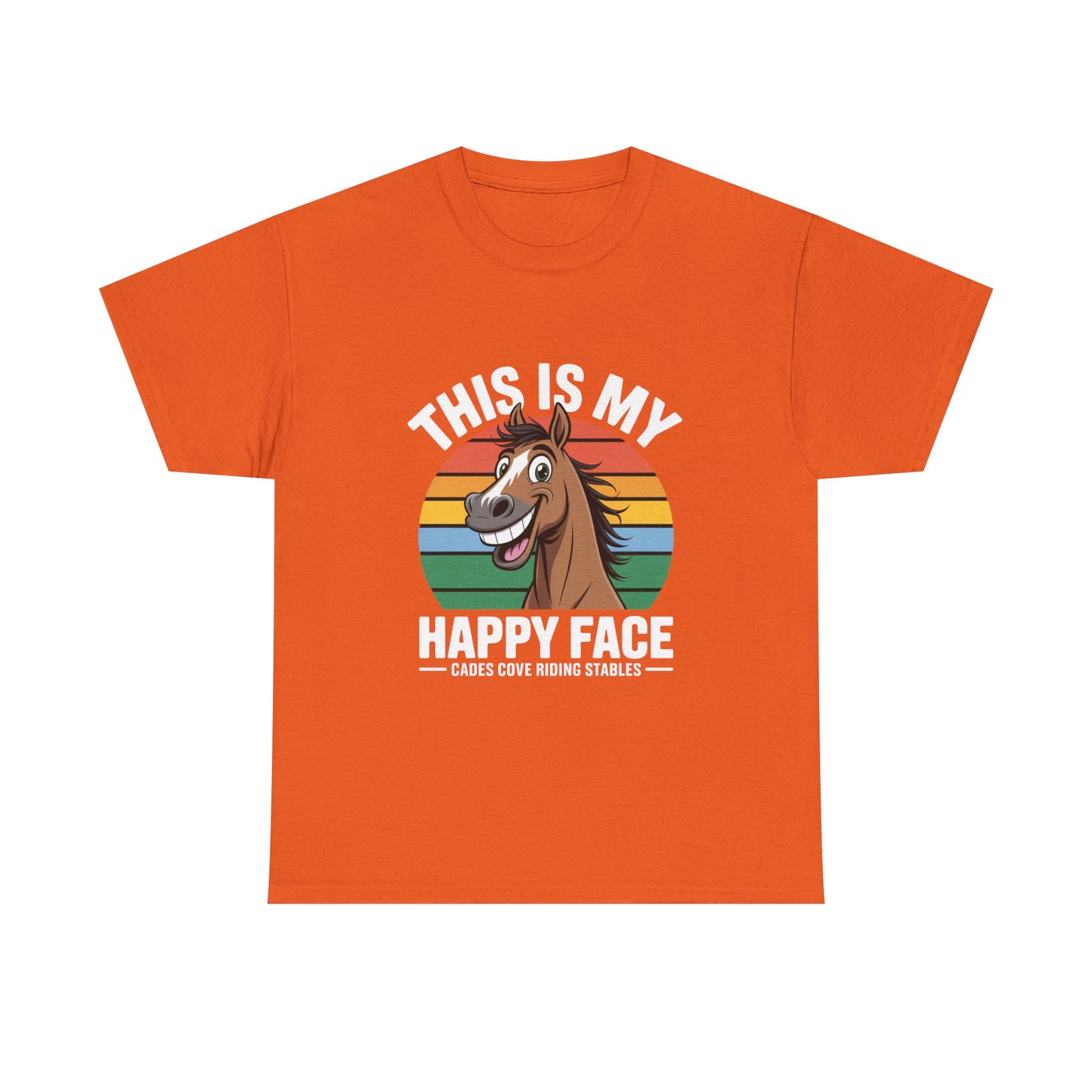 This Is My Happy Face Cades Cove Riding Stables Shirt – Funny Horse Adult Tee