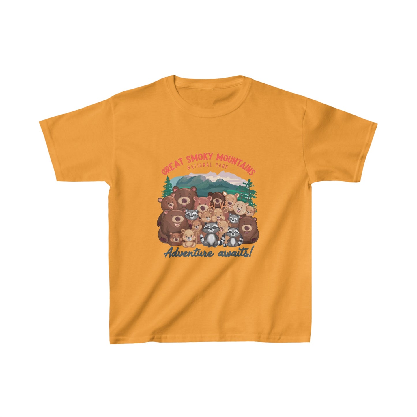 Great Smoky Mountains National Park Adventure Awaits Kids Heavy Cotton™ Tee