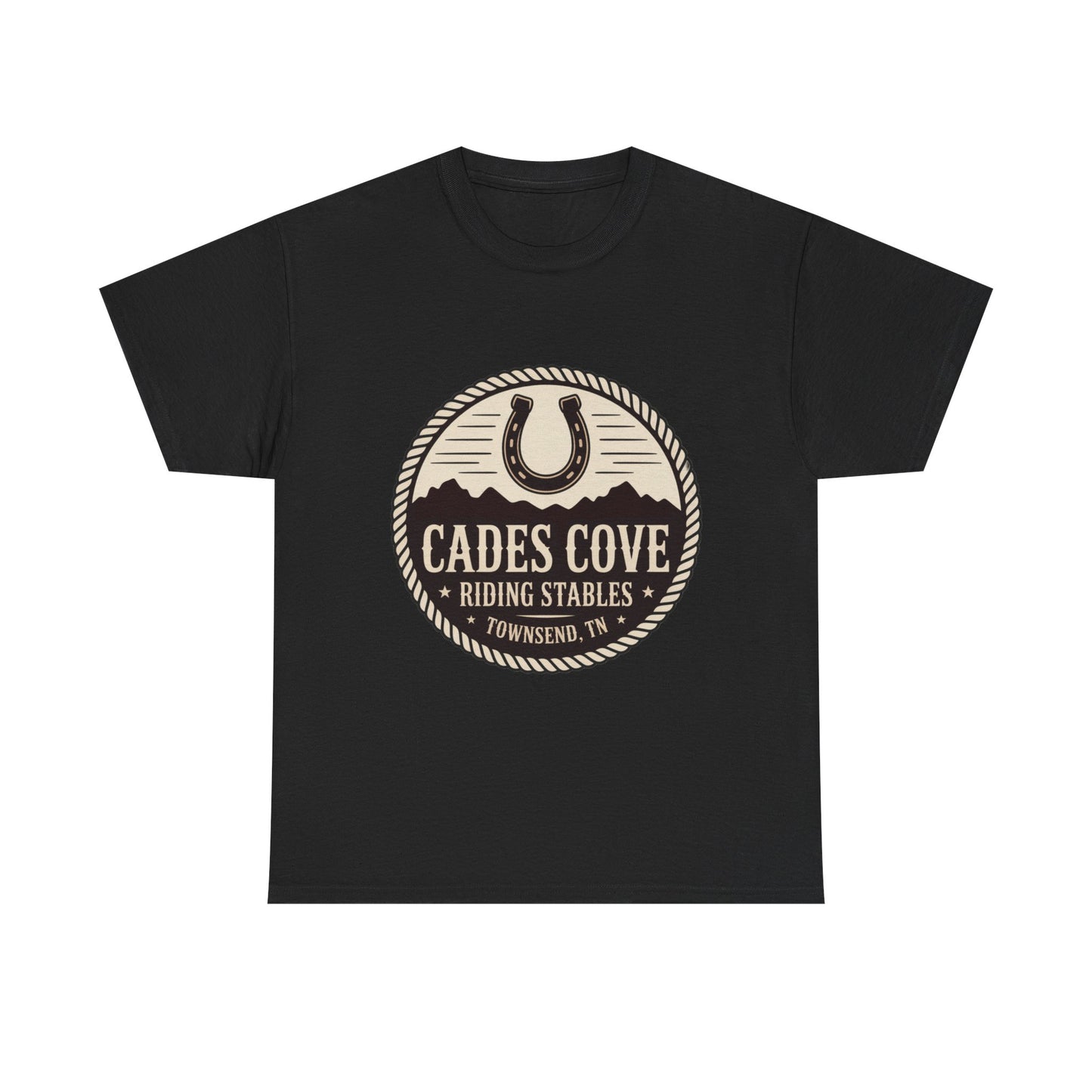 Cades Cove Riding Stables Townsend TN T-Shirt – Smoky Mountains Western Logo Tee