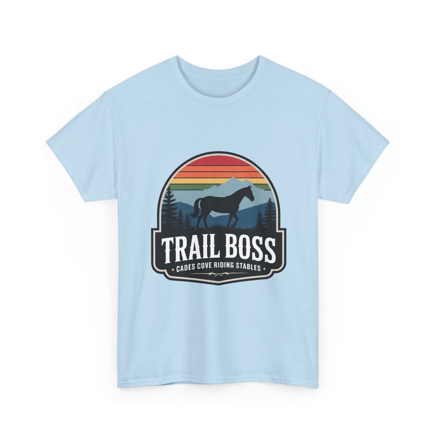 Trail Boss Cades Cove Riding Stables Shirt – Vintage Horseback Riding Smoky Mountains Tee