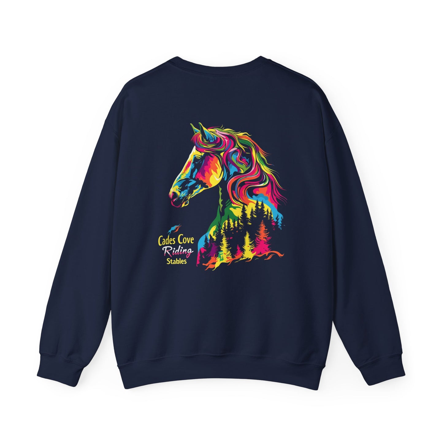Cades Cove Riding Stables Horsehead Unisex Heavy Blend™ Crewneck Sweatshirt