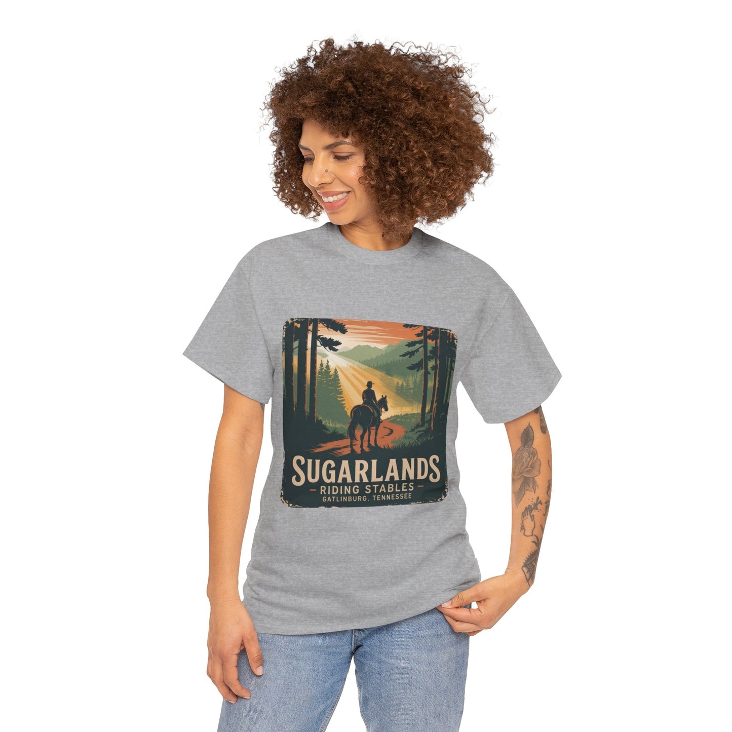 Sugarlands Riding Stables T-Shirt – Gatlinburg Tennessee Scenic Smoky Mountains Trail Tee