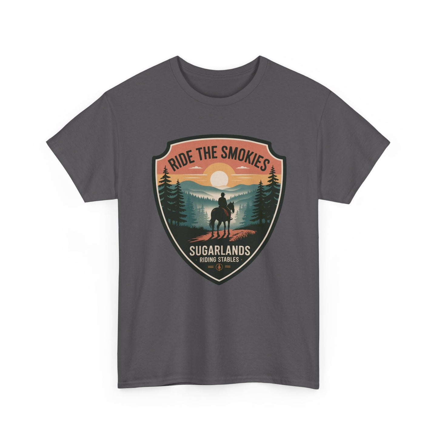 Ride The Smokies Sugarlands Riding Stables Shirt – Great Smoky Mountains Horseback Riding Tee