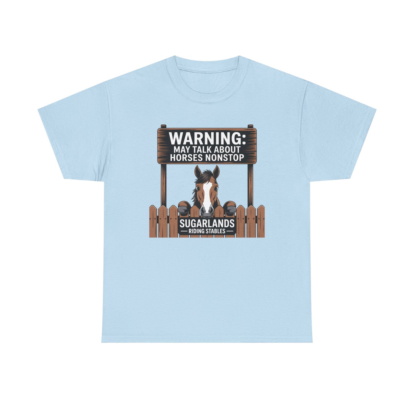 Horse Lover T‑Shirt — "Warning: May Talk About Horses Nonstop" Graphic Tee