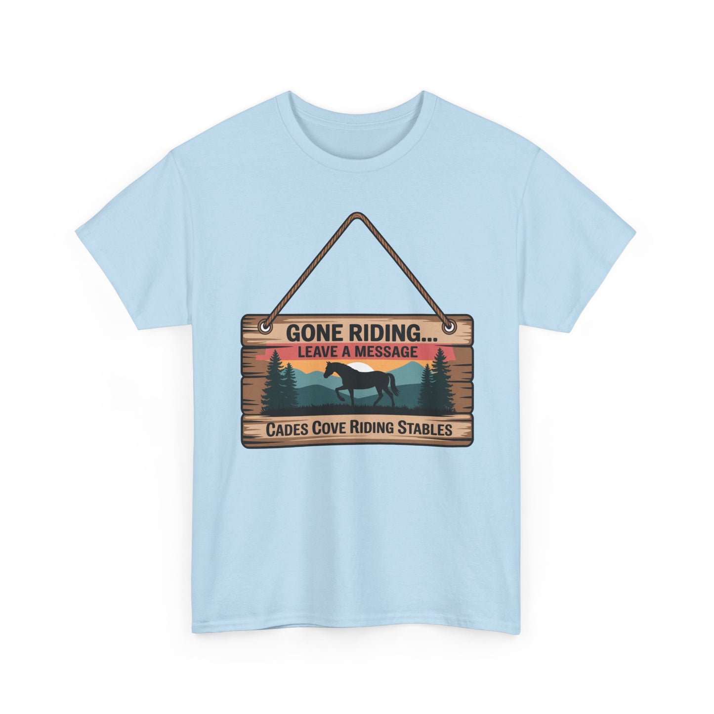 Gone Riding Leave a Message Cades Cove Riding Stables Shirt – Funny Horse Lover Tee