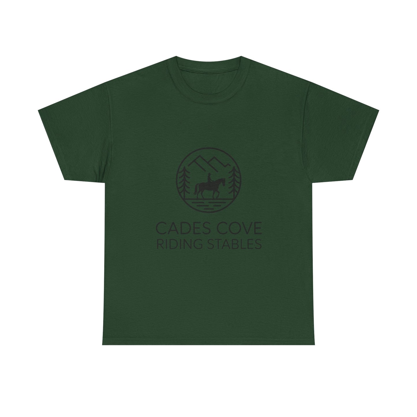 Cades Cove Riding Stables Circle Emblem T-Shirt – Smoky Mountains Western Trail Ride Tee