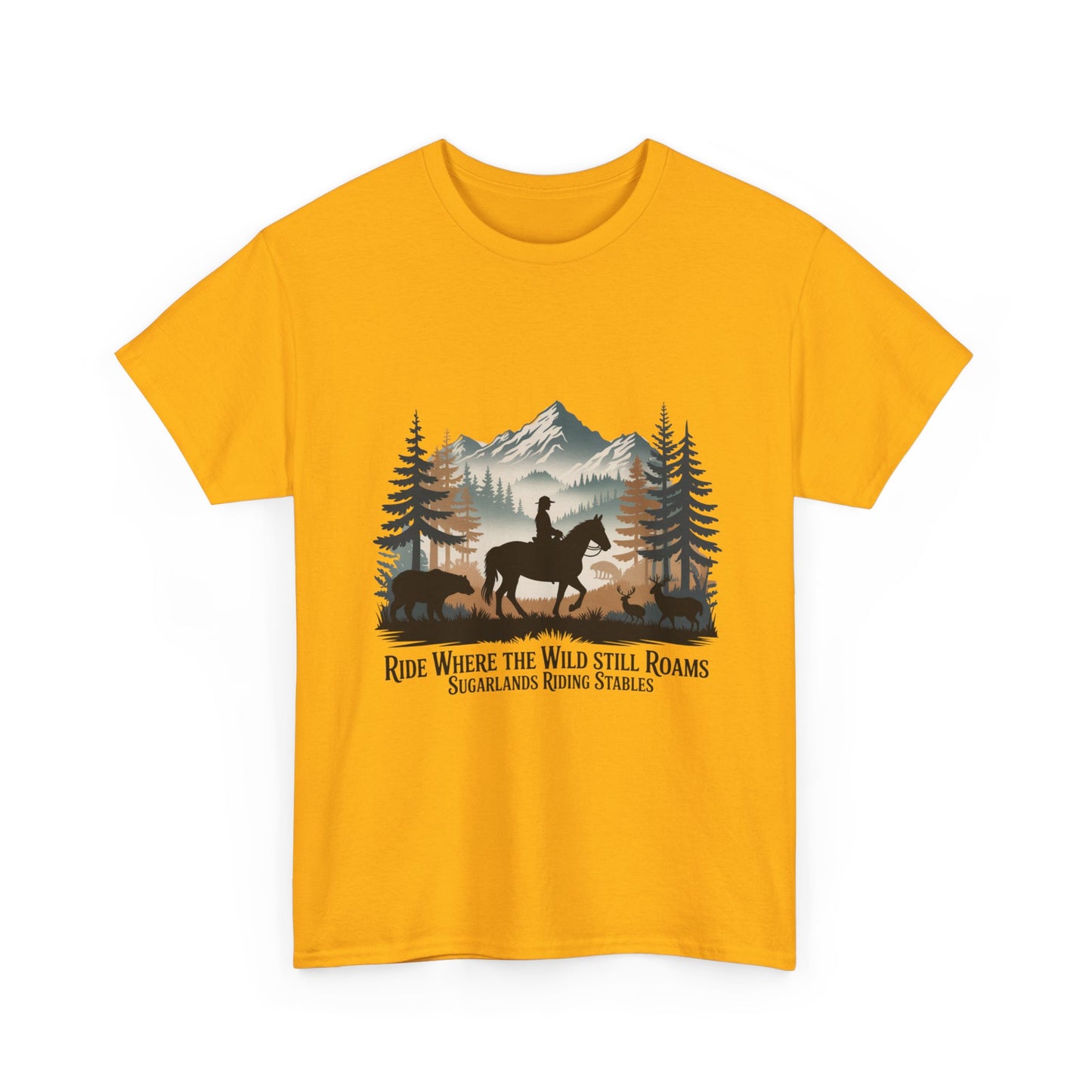 Ride Where the Wild Still Roams T-Shirt – Sugarlands Riding Stables Gatlinburg Tennessee Wildlife Tee