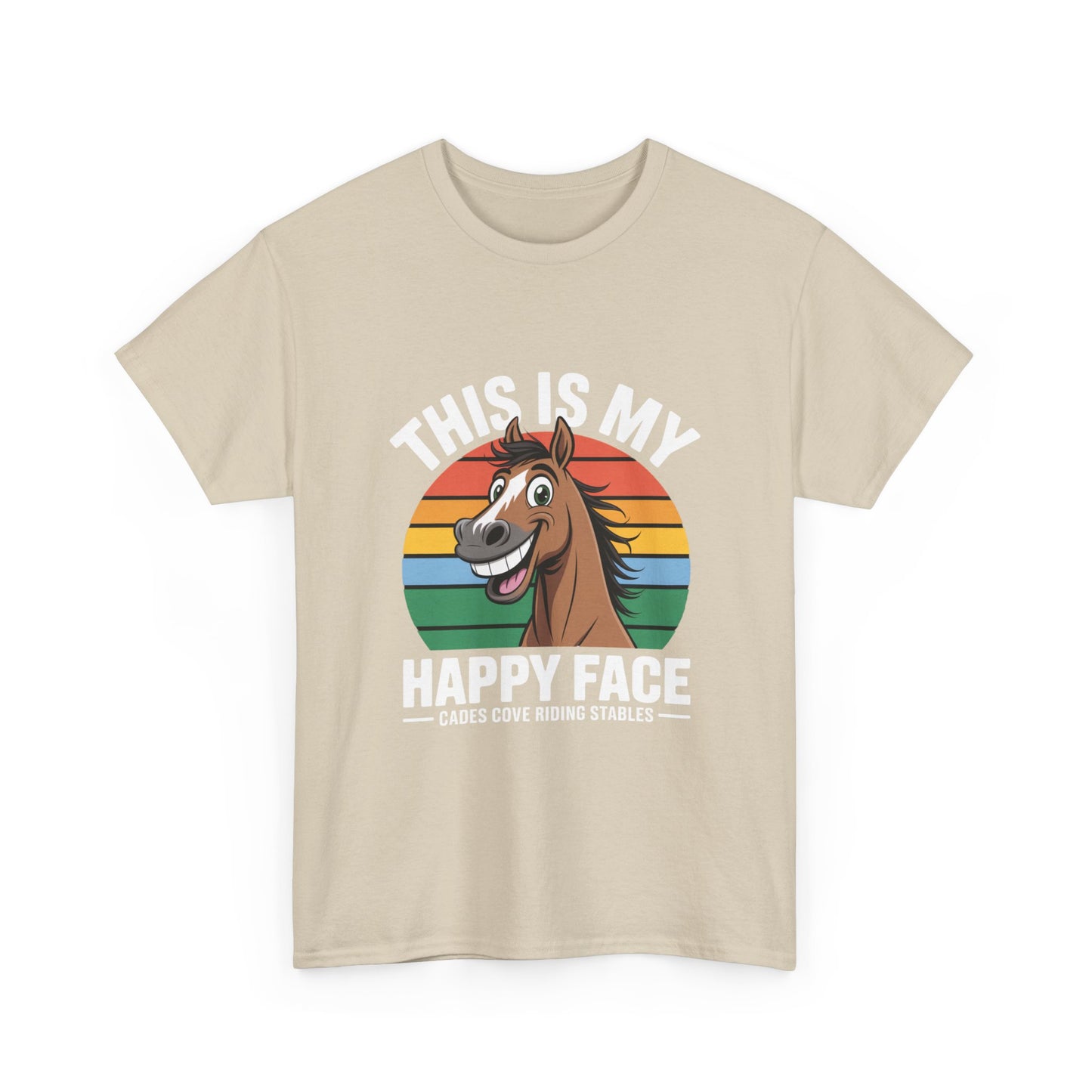 This Is My Happy Face Cades Cove Riding Stables Shirt – Funny Horse Adult Tee