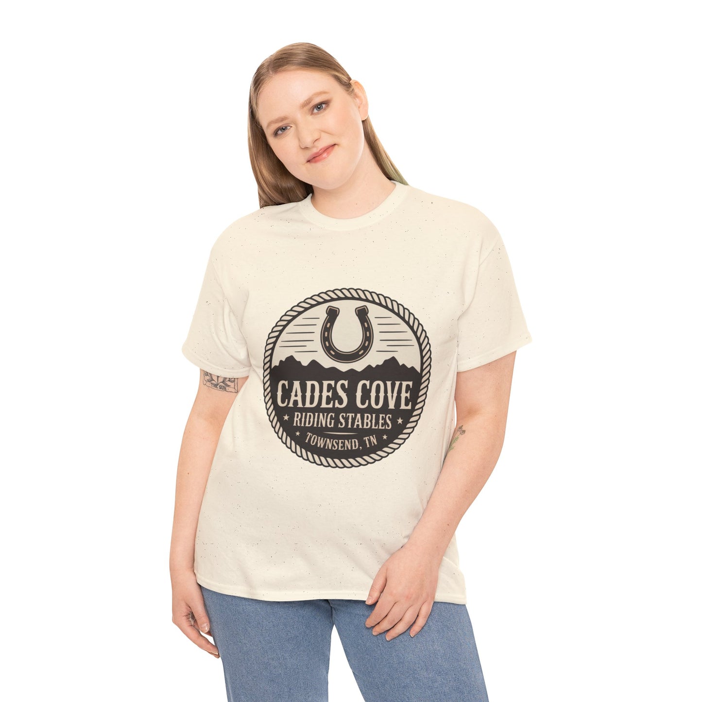 Cades Cove Riding Stables Townsend TN T-Shirt – Smoky Mountains Western Logo Tee