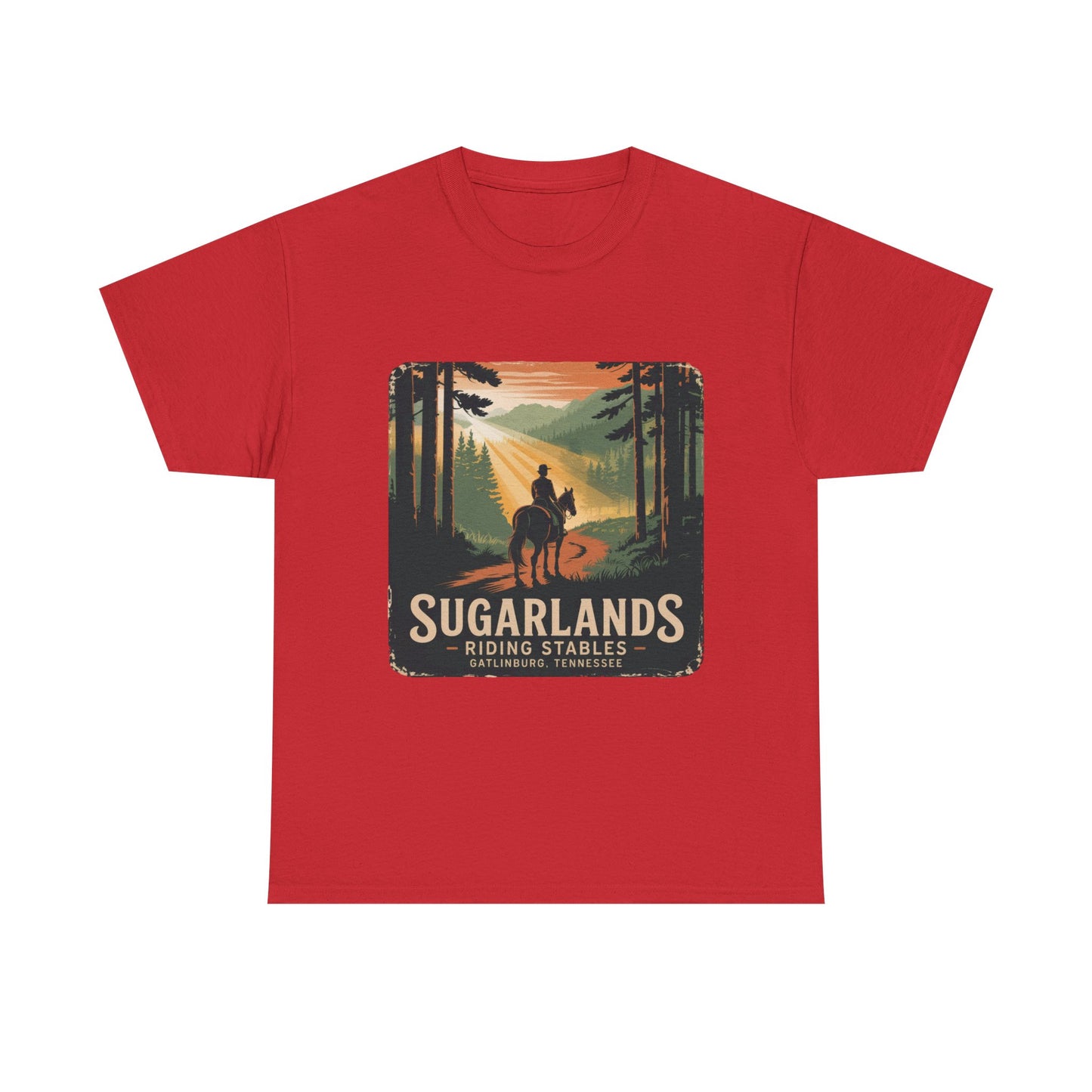 Sugarlands Riding Stables T-Shirt – Gatlinburg Tennessee Scenic Smoky Mountains Trail Tee