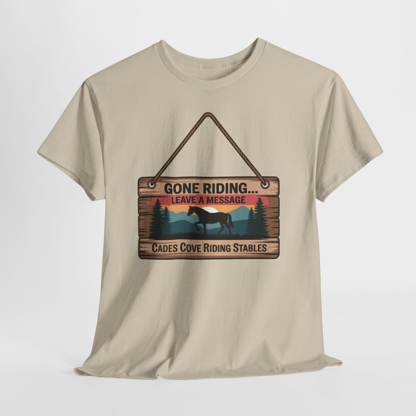 Gone Riding Leave a Message Cades Cove Riding Stables Shirt – Funny Horse Lover Tee