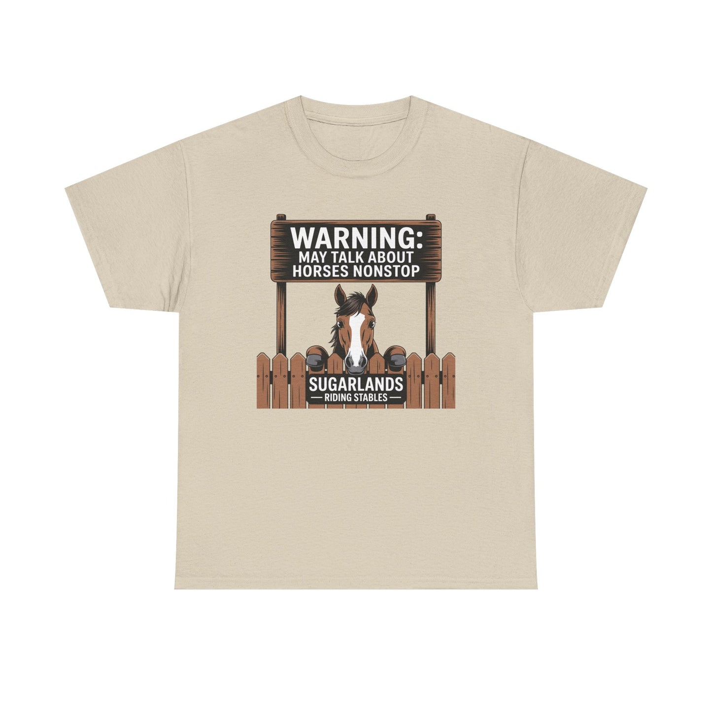 Horse Lover T‑Shirt — "Warning: May Talk About Horses Nonstop" Graphic Tee