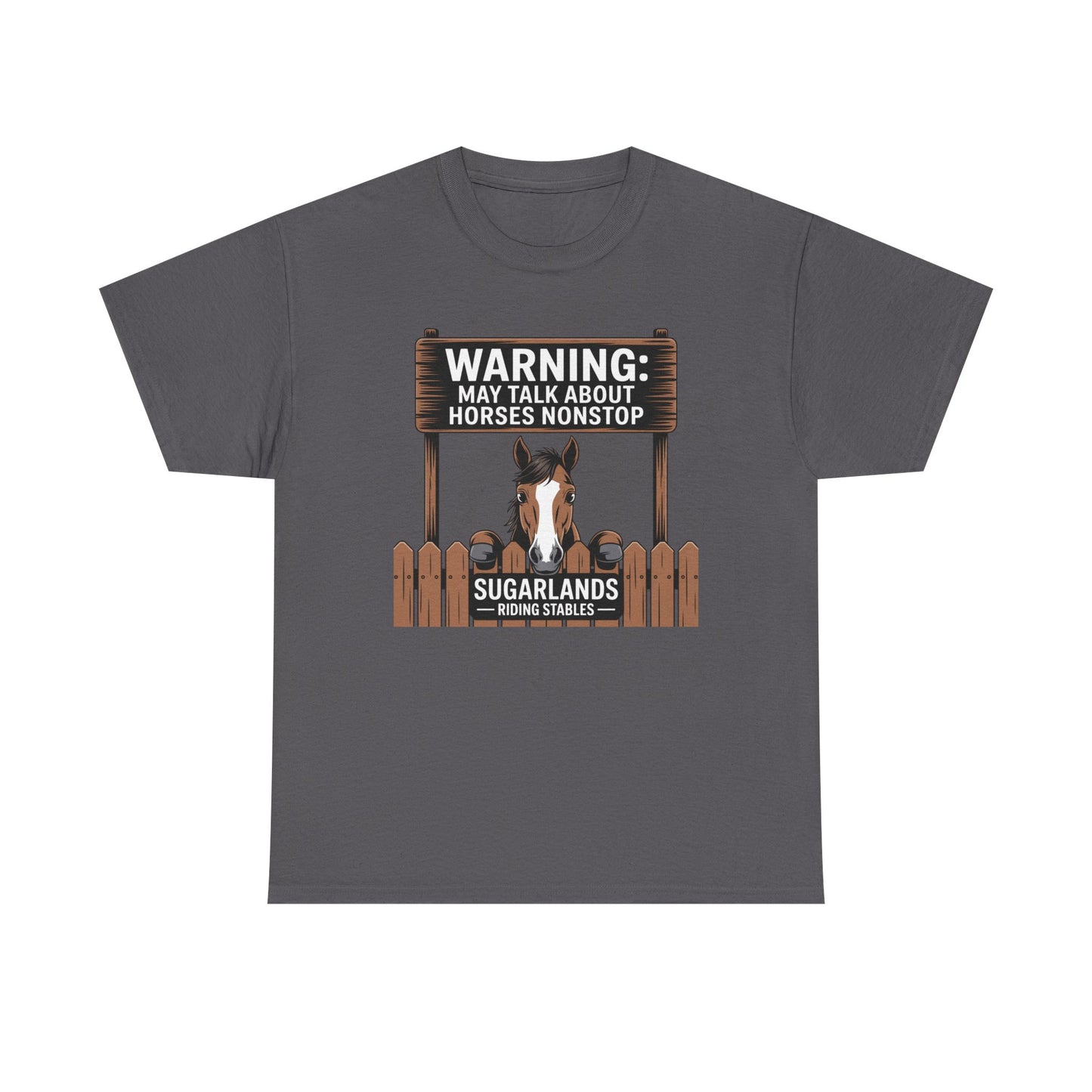 Horse Lover T‑Shirt — "Warning: May Talk About Horses Nonstop" Graphic Tee