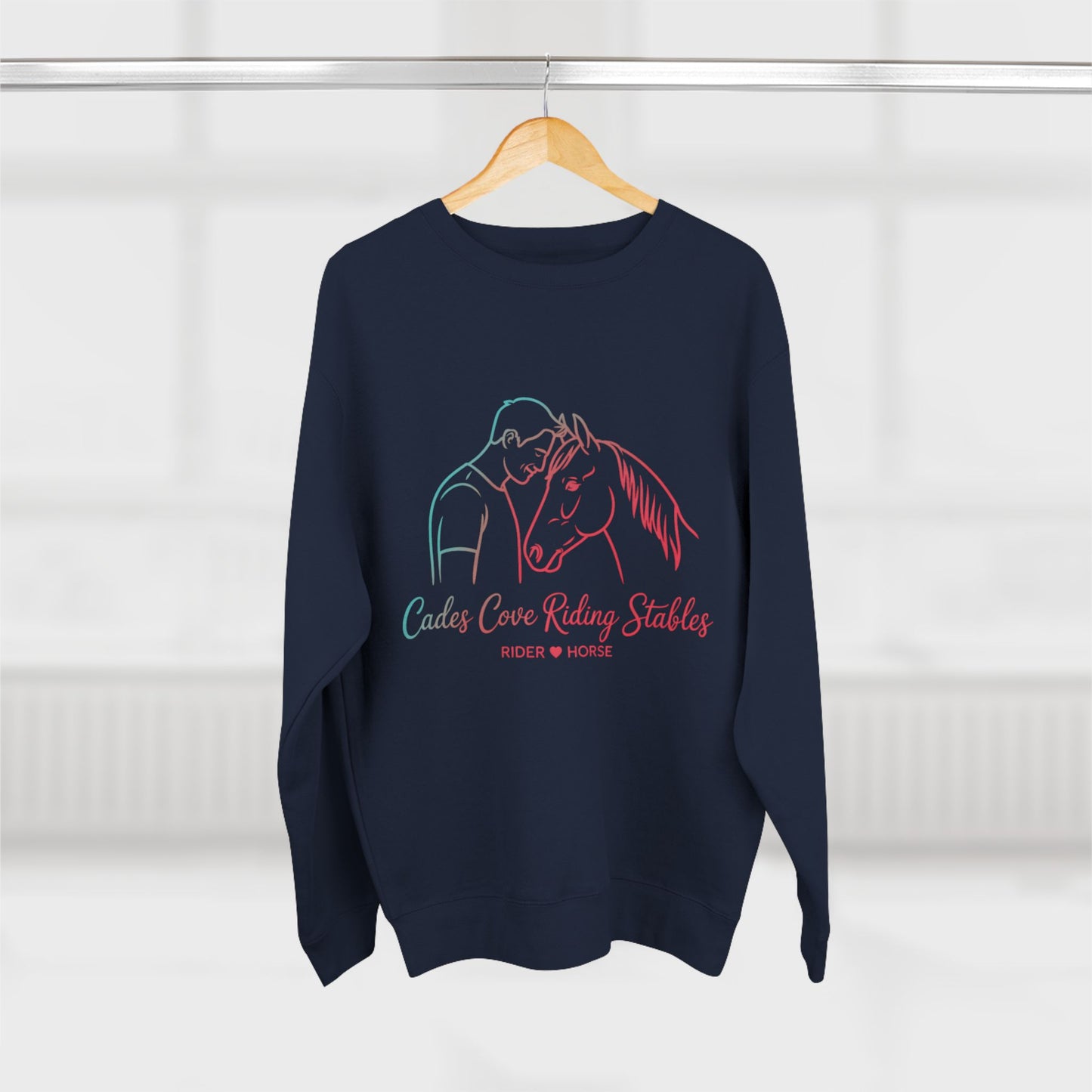 Cades Cove Brotherhood – Rider ♥ Horse (Sunset Edition) Unisex Crewneck Sweatshirt