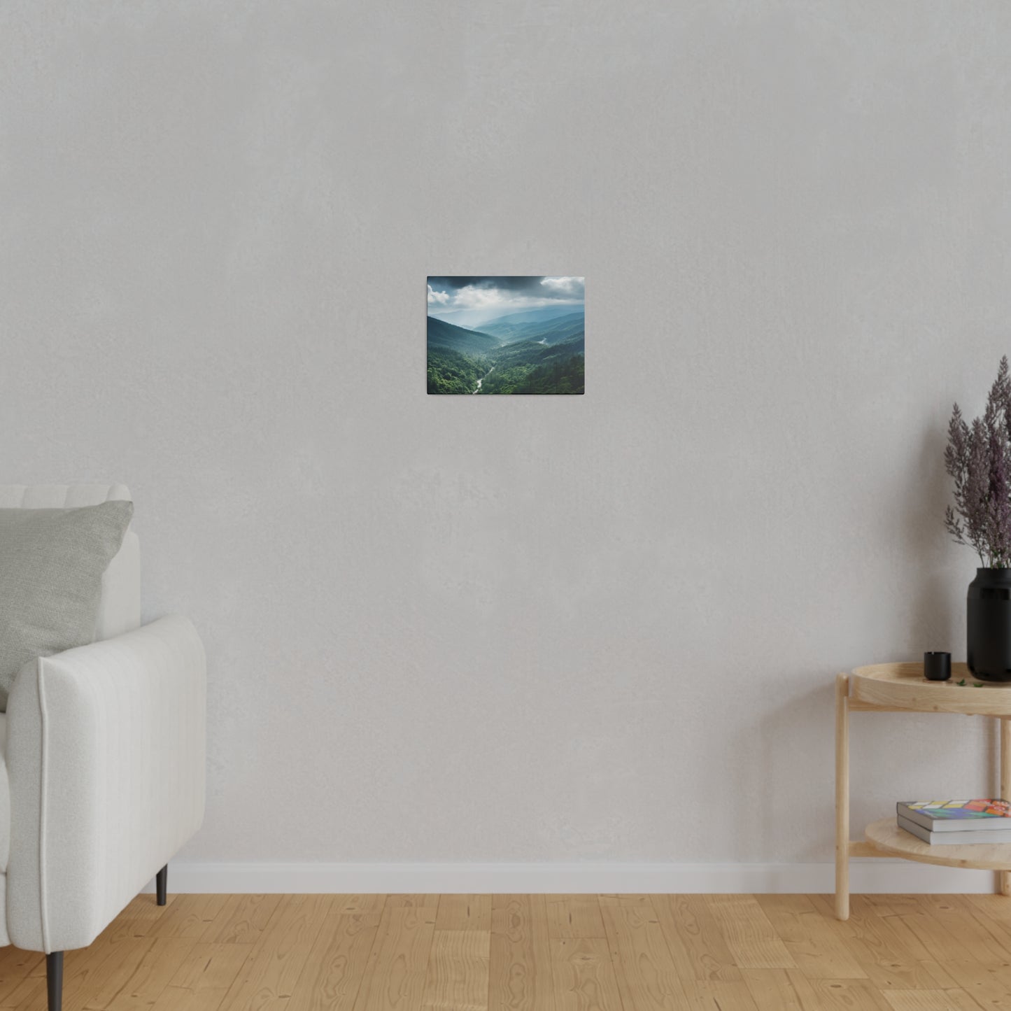 Great Smoky Mountains National Park Aerial View with Creek Matte Canvas, Stretched, 0.75"