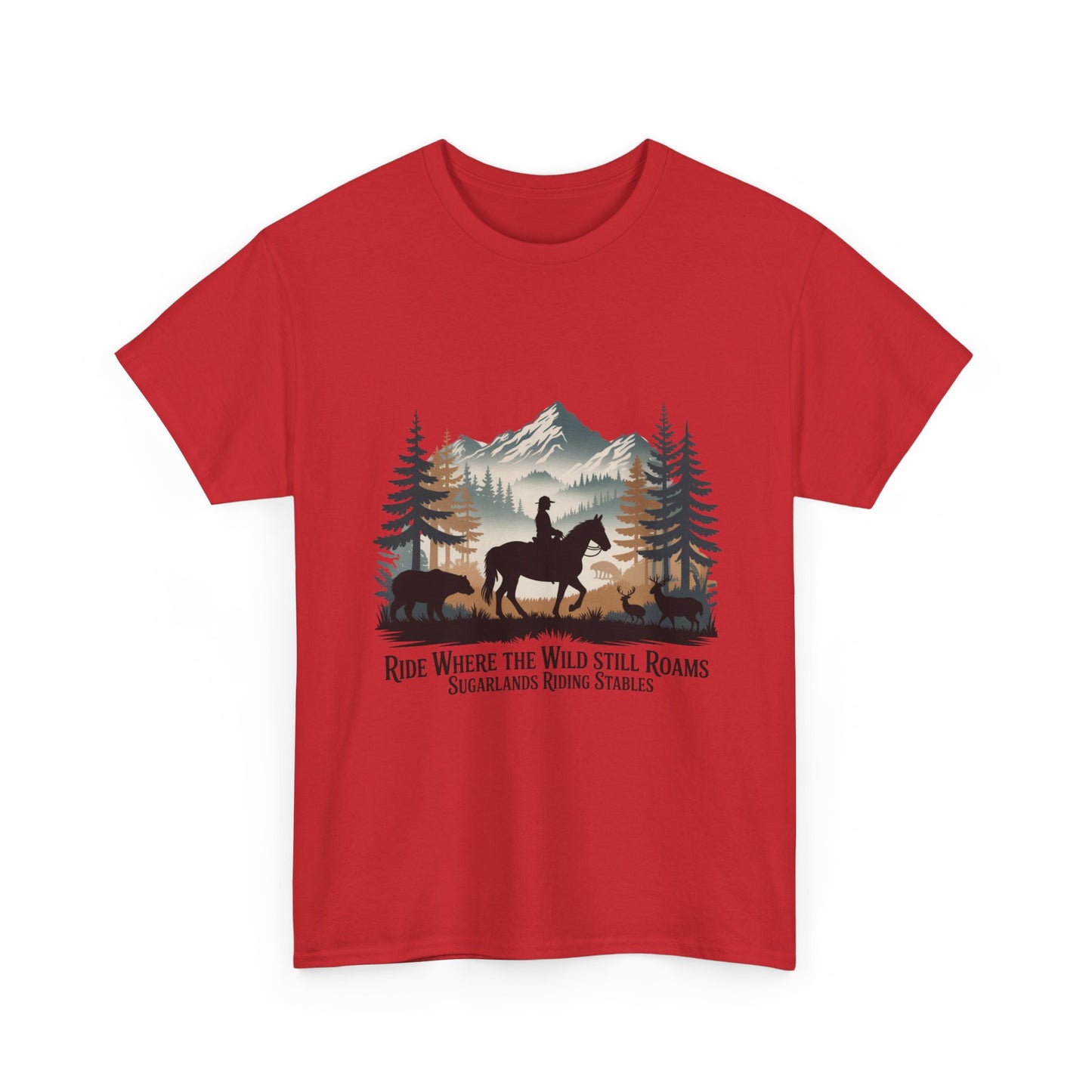 Ride Where the Wild Still Roams T-Shirt – Sugarlands Riding Stables Gatlinburg Tennessee Wildlife Tee
