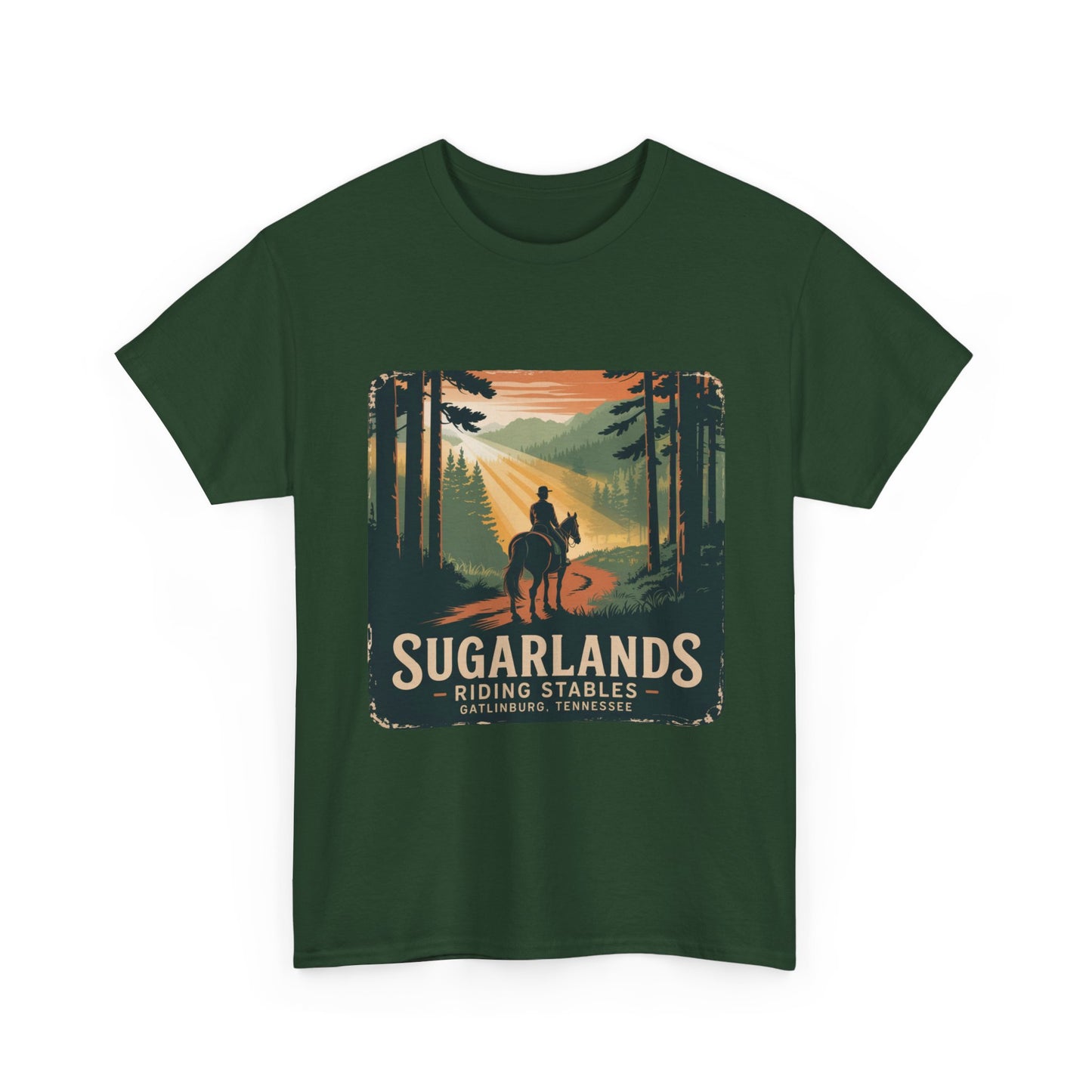 Sugarlands Riding Stables T-Shirt – Gatlinburg Tennessee Scenic Smoky Mountains Trail Tee
