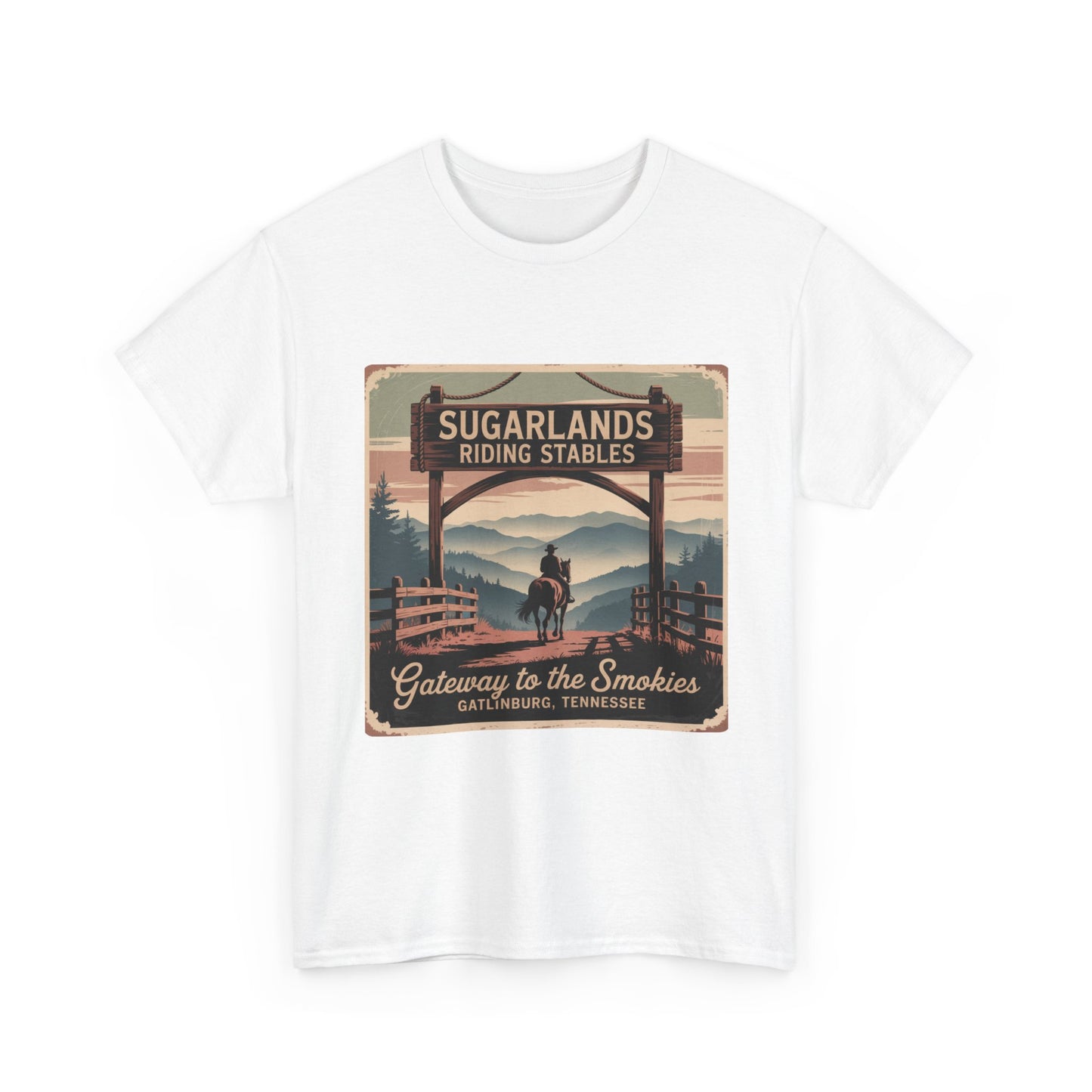 Sugarlands Riding Stables T-Shirt – Gateway to the Smokies Gatlinburg Tennessee Horseback Tee