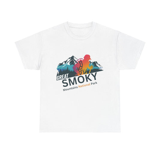 Great Smoky Mountains National Park Hiker Unisex Heavy Cotton Tee